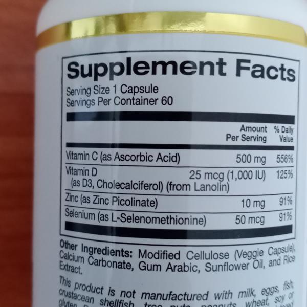 Tăng cường miễn dịch 4 thành phần  60 viên Immune 4 California Gold Nutrition