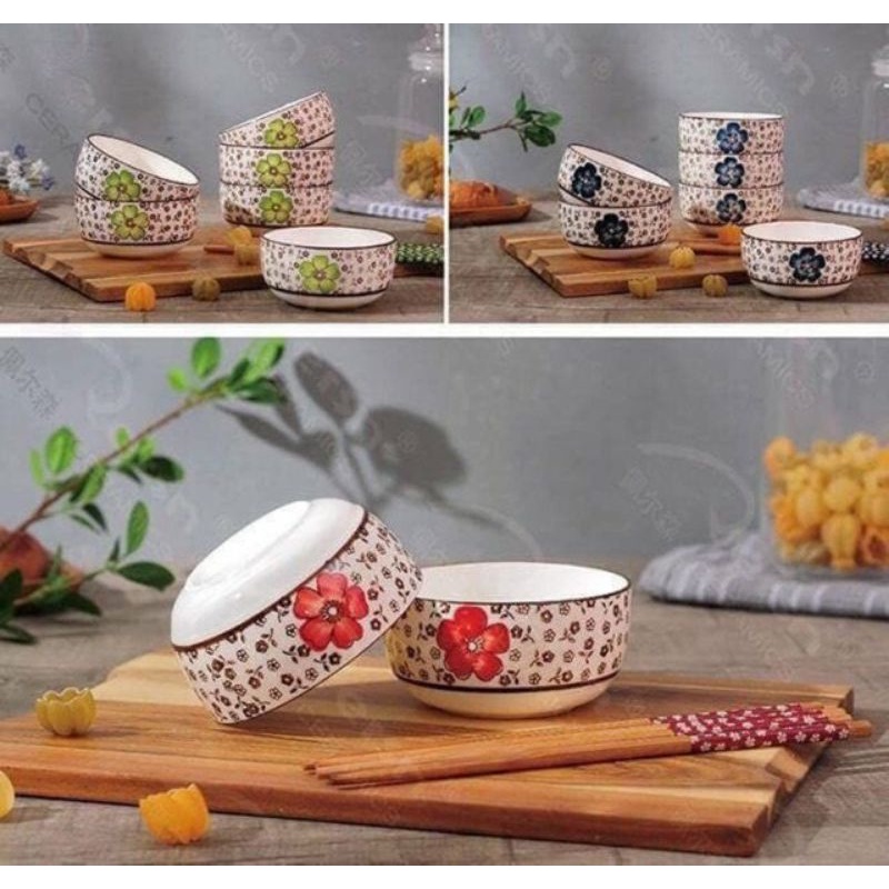 #Hot # Bộ set 6 bát &amp; 6 đũa cao cấp kiểu dáng Nhật sang trọng, lịch sự (hàng loại 1, ảnh thật)