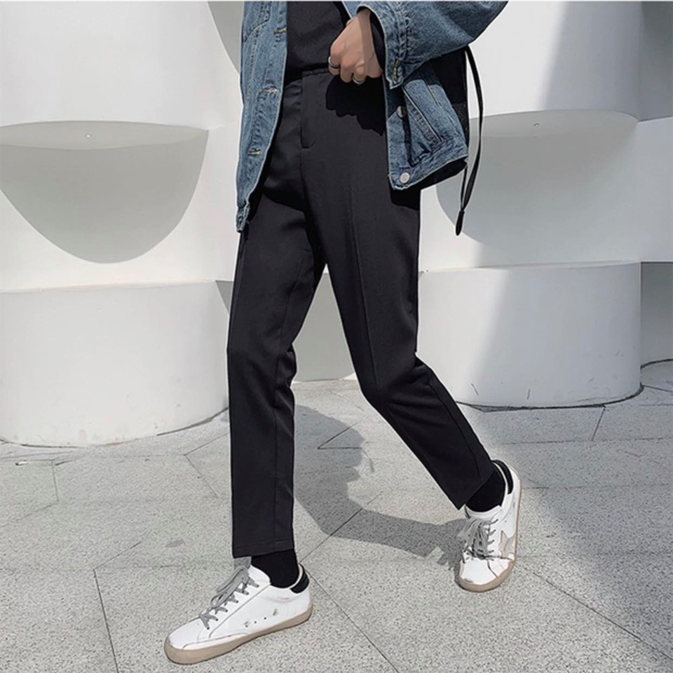 Quần baggy unisex nam nữ vải tây âu cao cấp phong cách hàn quốc form chuẩn ống suông dễ phối đồ | HD2000SHop | BigBuy360 - bigbuy360.vn