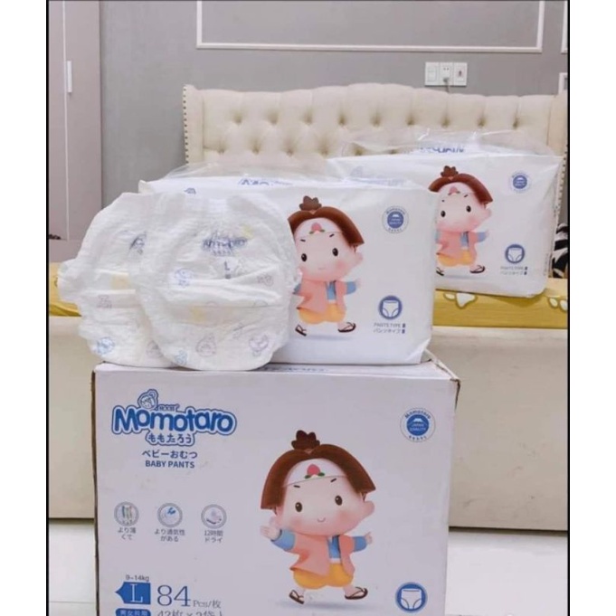 Combo 1 thùng 2 bịch bỉm momotaro size M L XL XXL