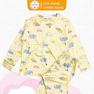 Bộ Thu Đông Cho Bé 💖 Bộ Thun Lạnh  Dài Tay Đám Mây Cho Bé Trai Bé Gái 💖 Thiết kế Cạp Cao Giữ Ấm Tốt Cho Bé Khi Ngủ