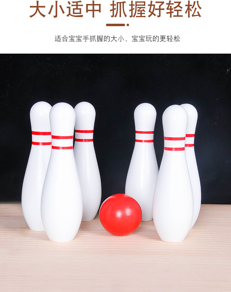 Bộ Đồ Chơi Bowling Trong Nhà Bằng Gỗ Cỡ Lớn Thú Vị Cho Bé