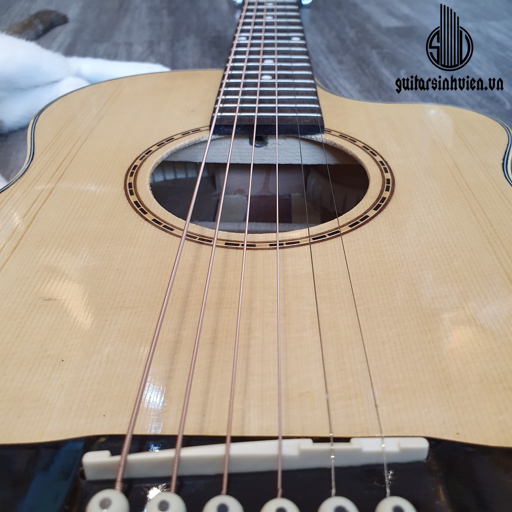 Đàn guitar acoustic mini 3/4 gỗ KOA nguyên khối âm cực hay - tặng 8 phụ kiện - bảo hành 1 năm
