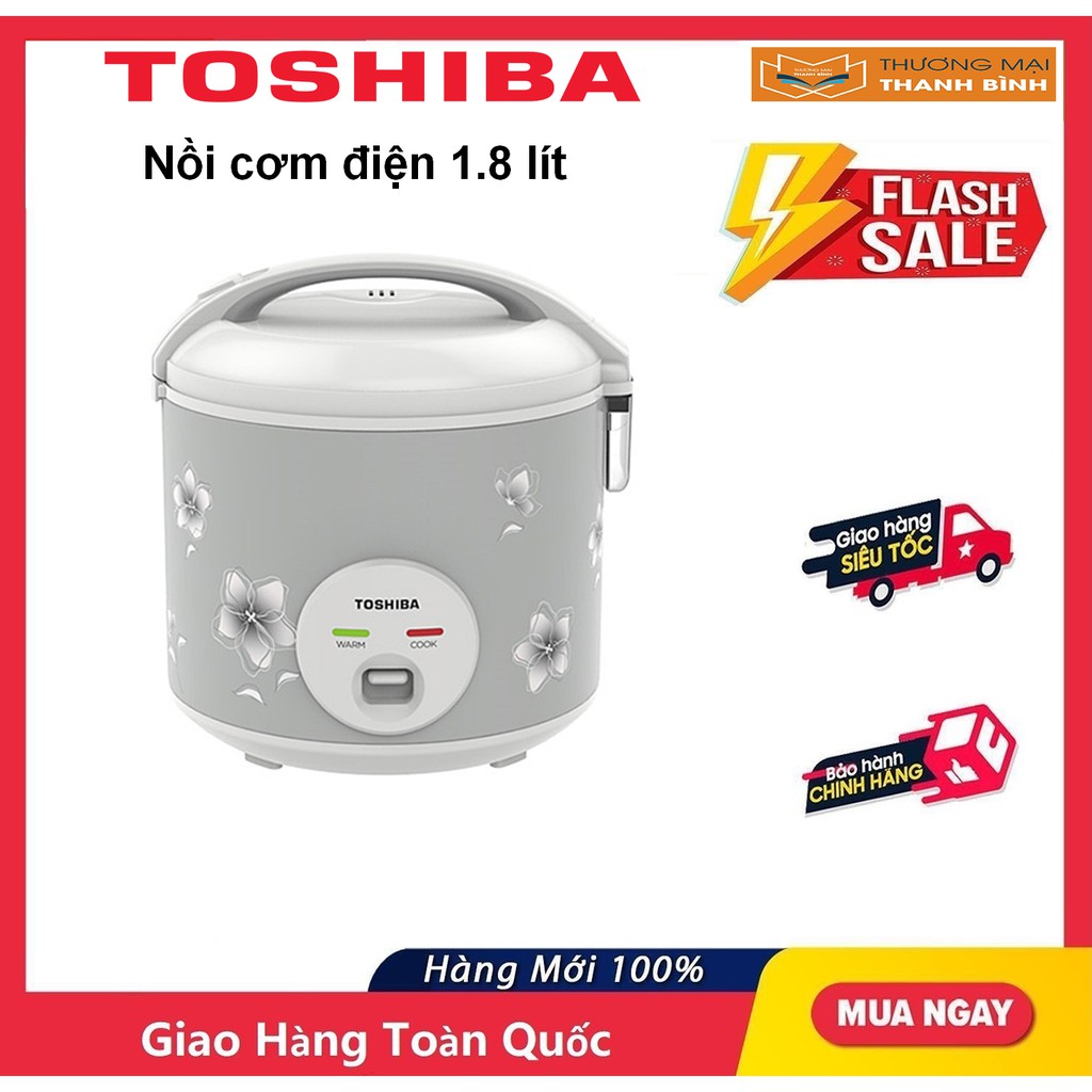 [Mã ELHADEV giảm 4% đơn 300K] Nồi cơm điện Toshiba 1.8 lít RC-18JFM(H)VN