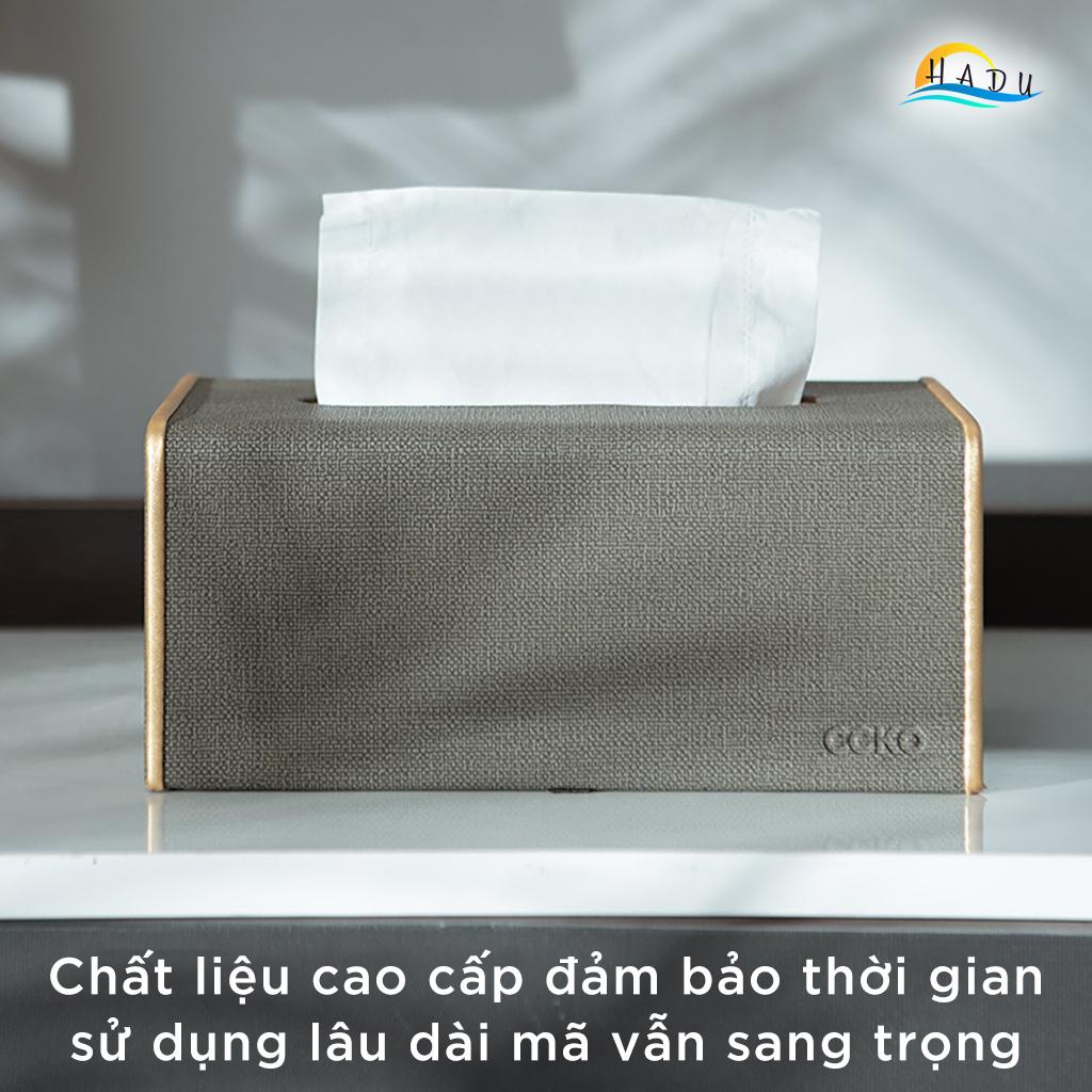 Hộp Đựng Giấy Ăn Sang Trọng Để Bàn Bọc Da Cao Cấp Đạt Chất Lượng Đức CCKO
