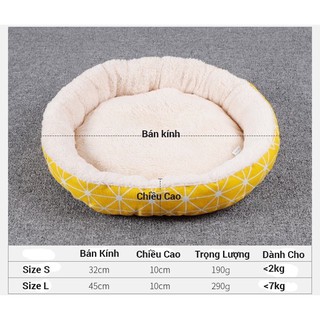 nệm tròn cho chó mèo