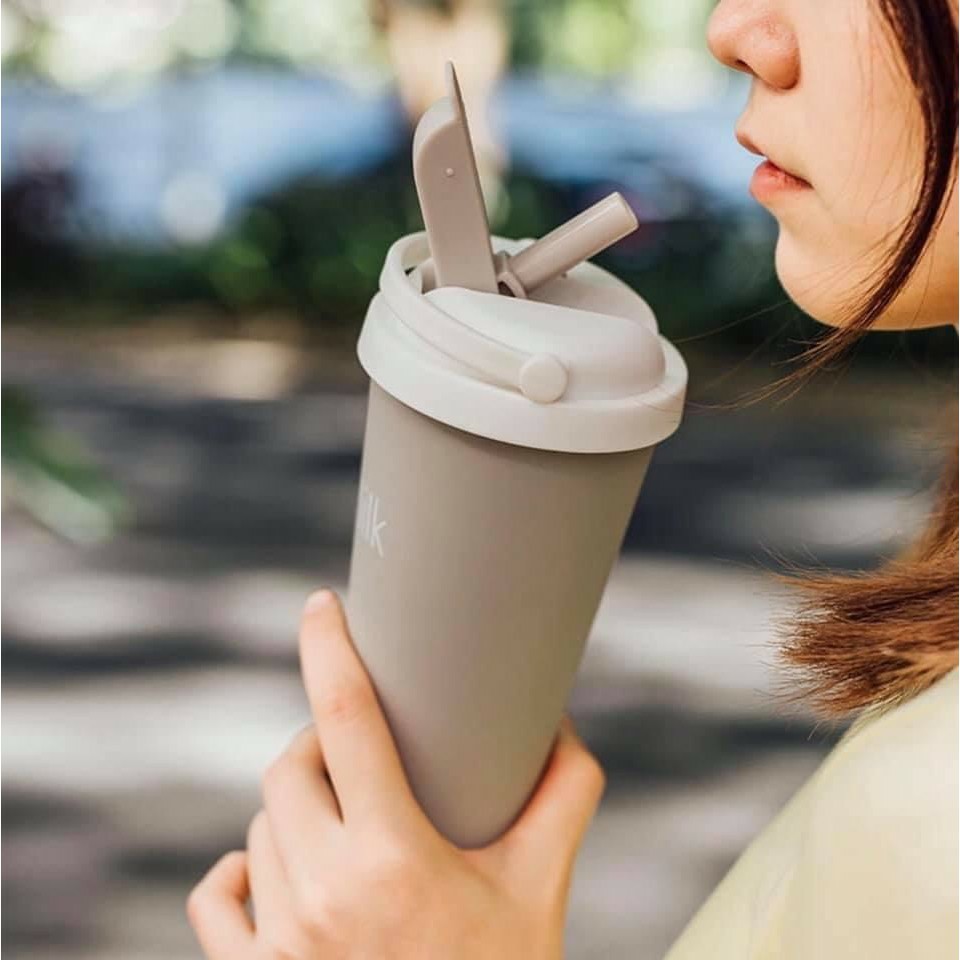 PVN30628 Bình giữ nhiệt Tea - Water - Coffee có ống hút, chất liệu inox sus 304, giữ nhiệt nóng, lạnh khoảng 8h T2 .