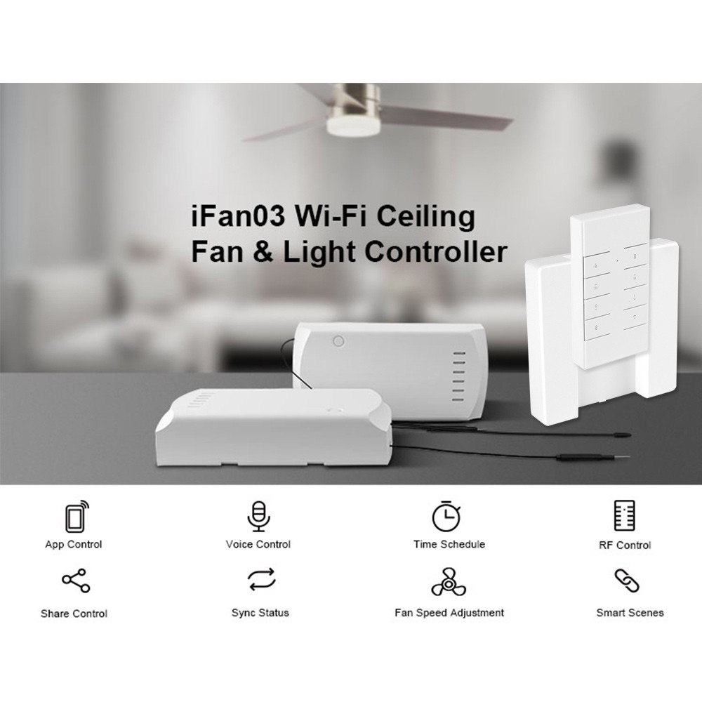 Bộ Điều Khiển Quạt Trần Ifan 03 Wi-Fi Cho Sonoff Với Điều Khiển Rm433