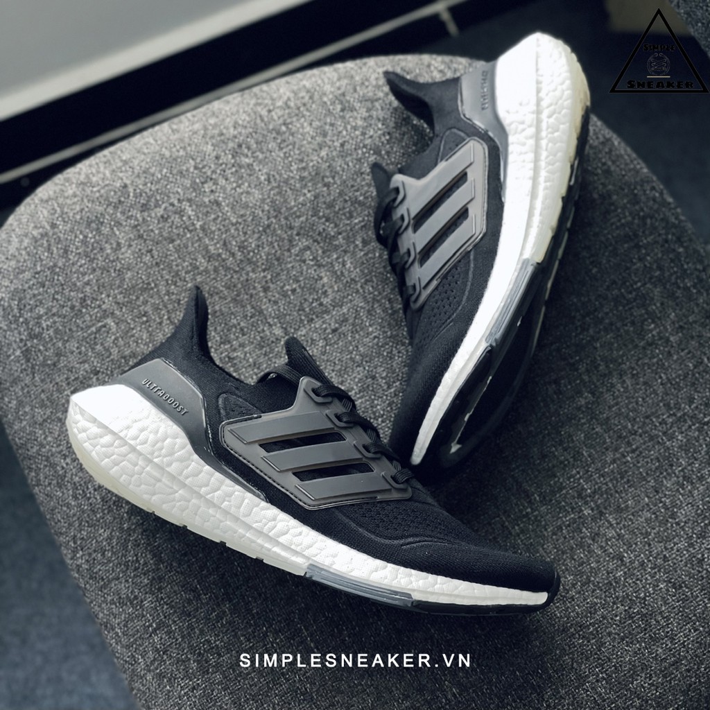 Giày Thể Thao Nam Nữ Chính HãngFREESHIPAdidas Ultraboost 21 Core Black Chuẩn Auth- Giày Ultra Boost 21- Simple Sneaker