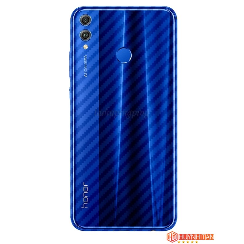 Miếng dán decal carbon mặt sau Honor 8X chống trầy mặt lưng, chống bám vân tay