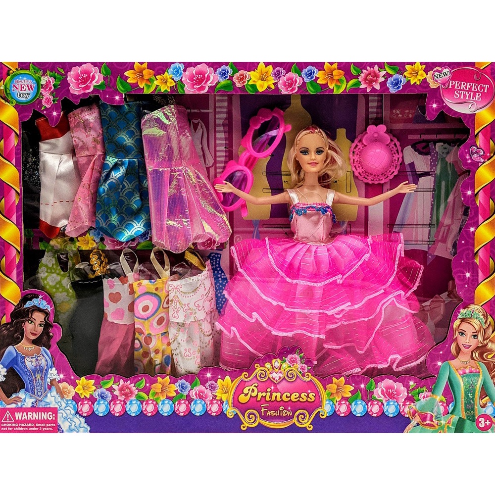 Bộ đồ chơi búp bê xinh đẹp Princess và bộ phụ kiện, váy đầm
