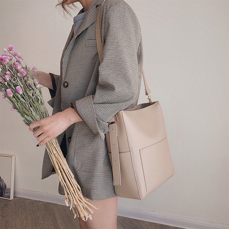 [TÚI TOTE] Túi Tote Da Trơn, Set 2 Túi Công Sở Đeo Chéo Đựng Vừa A4-Dành Cho Nữ Thanh Lịch Sang Trọng | BigBuy360 - bigbuy360.vn