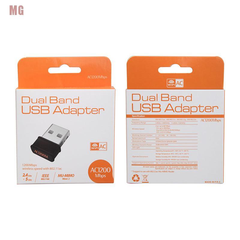 Usb Wifi Không Dây mg 802.11ac 1200mbps Dual Band 2.4g / 5g | BigBuy360 - bigbuy360.vn
