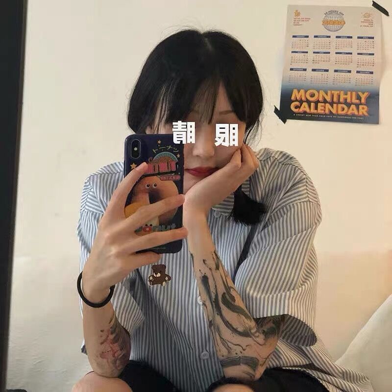 Áo sơ mi COZOK kẻ sọc tay ngắn dáng rộng thời trang