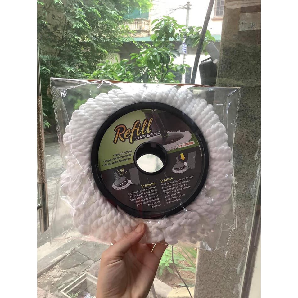 Combo 2 bông lau thay thế LocknLock  ETM451 cho cây lau nhà ETM498MIT HPP345 - K-MALL