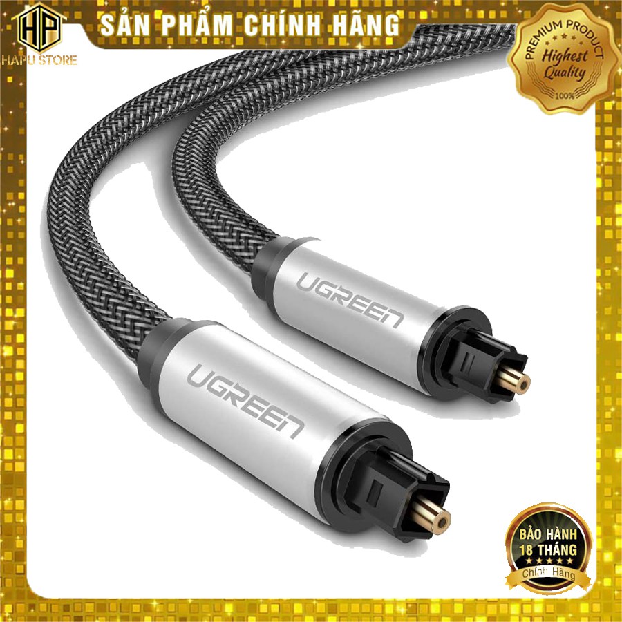 Cáp audio quang (Toslink, Optical) Ugreen AV108 vỏ nhôm cao cấp - Hapustore