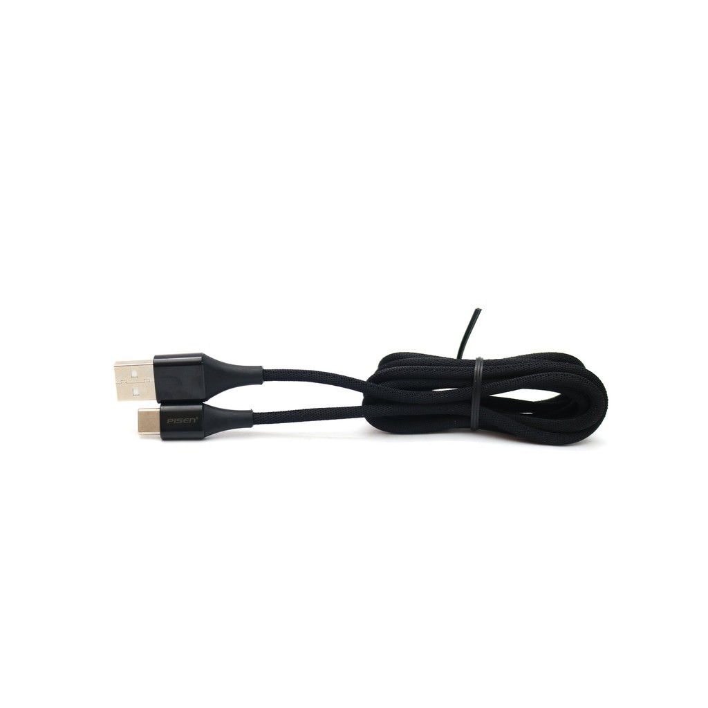 Cáp Pisen USB Type-C Braided 1.2m - Hàng chính hãng