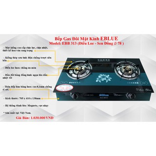 Bếp gas đôi eBlue EBB313