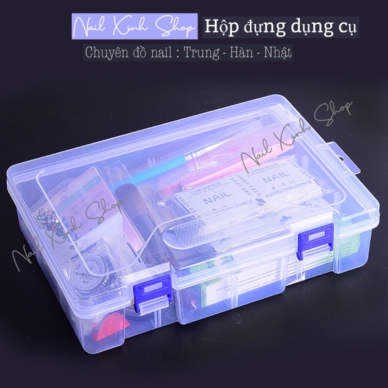 Hộp nhựa đựng dụng cụ nail tiện lợi