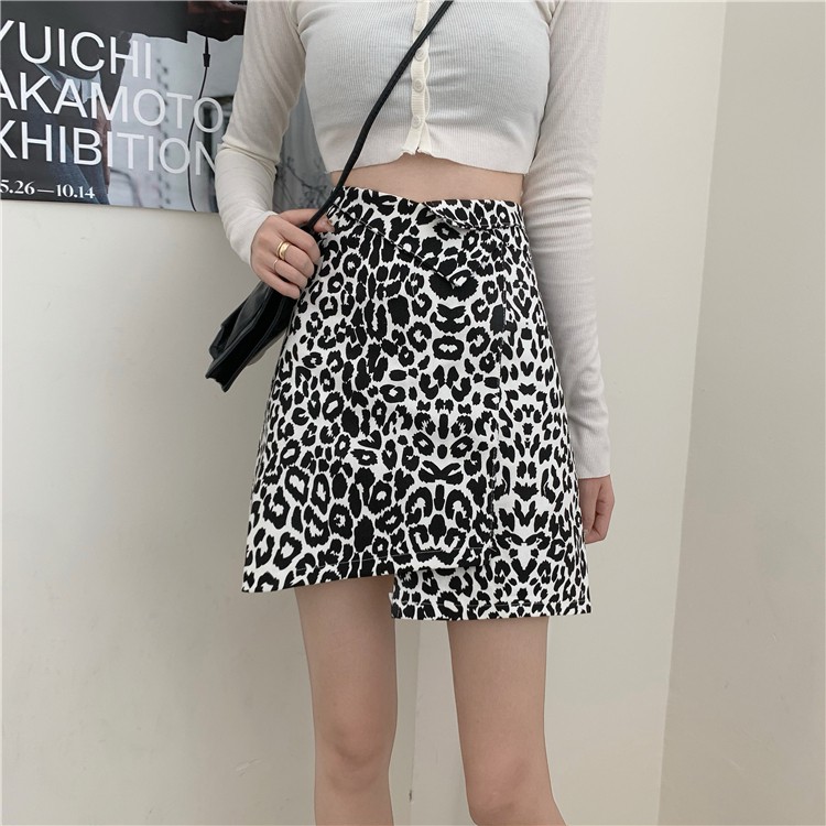 Chân Váy Lưng Cao Họa Tiết Da Báo / Ngựa Vằn Cá Tính | BigBuy360 - bigbuy360.vn