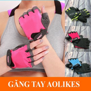Găng Tay Thể Hình, Bao Tay Hỗ Trợ Tập GYM Chính Hãng AOLIKES (Đôi) - Hồng/ Xanh