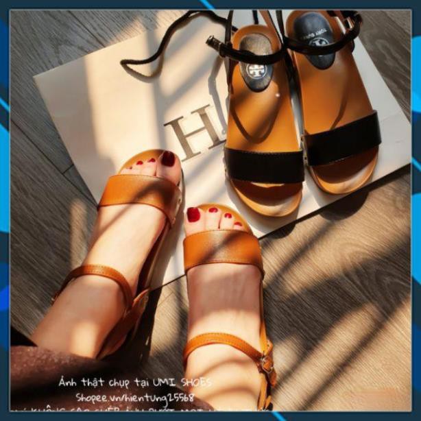 Sandal nữ quai ngang vintage đi mưa đế siêu êm chân bằng bệt cao 3 phân quai chéo mẫu mới đi làm đi học bền đẹp giá rẻ
