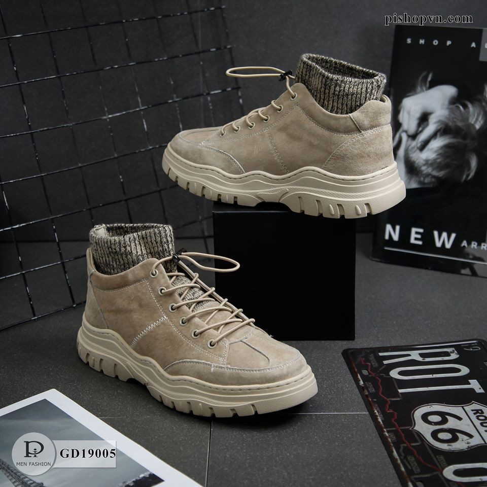 Giày nam da lộn cổ len ôm chân dáng sneaker thể thao cao cấp GD19005 shopquanaonam | BigBuy360 - bigbuy360.vn