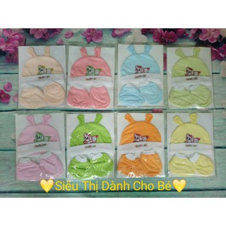 Set nón và bao tay bao chân cho bé