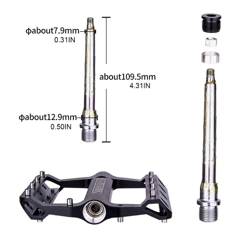 QQ Set 2 Bàn Đạp Xe Đạp Leo Núi JT02 Bằng Hợp Kim CNC Chống Trượt Mạnh Mẽ