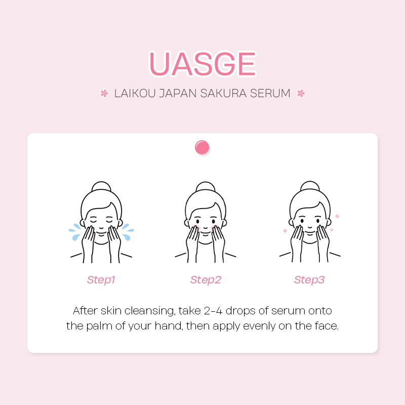 Set 20 serum LAIKOU chiết xuất hoa anh đào làm sáng tông màu da 1ml