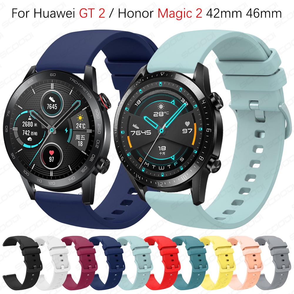 Dây Silicone Thay Thế Cho ĐồNg Hồ Huawei GT 2 / GT 2e / Honor Magic 2 42mm 46mm