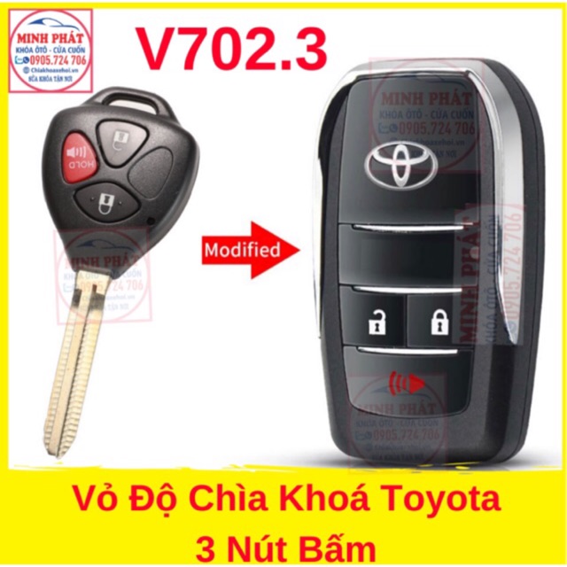 Vỏ Độ Chìa Khoá Gập xe Toyota Innova Fortuner Vios Hilux