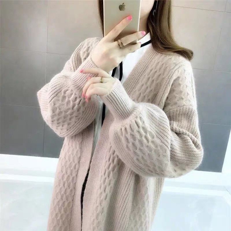 ÁO CADIGAN LEN LÔNG DÀI TAY BỒNG SIÊU HOT - HÀNG OD CÓ ẢNH THẬT KHÁCH MẶC | BigBuy360 - bigbuy360.vn