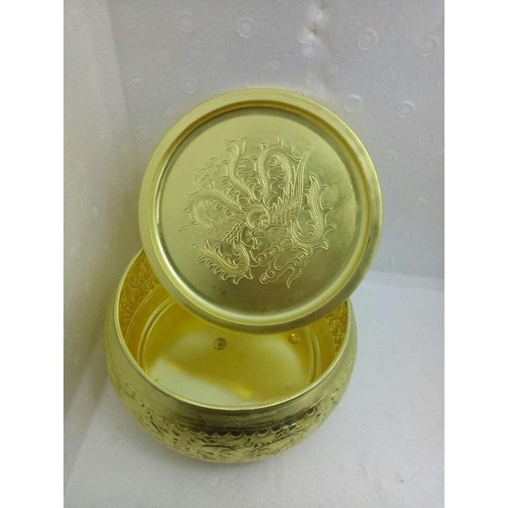 Hộp Trầu Khay Trầu Hộp Đựng Trầu Cau Bằng Đồng Trạm Hoa Văn