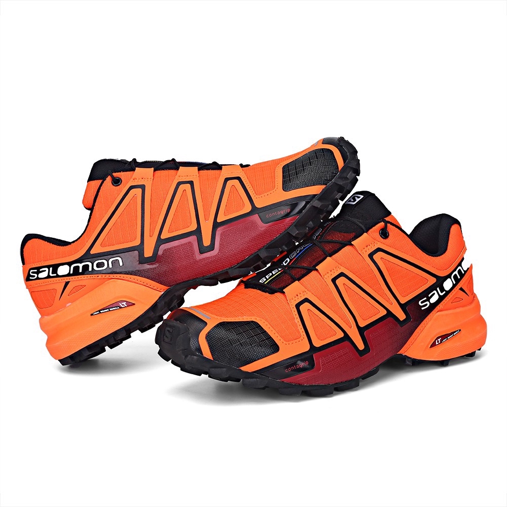 [Với hộp] Chính hãng Salomon SPEEDCROSS 4W màu cam nam ngoài trời giày thể thao thoáng khí :