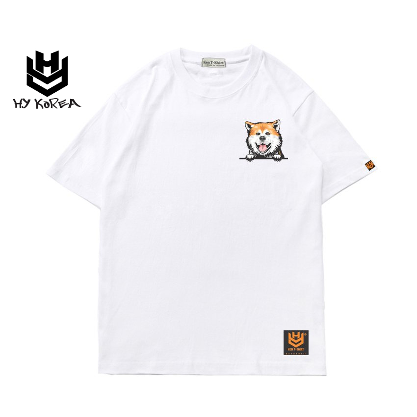 Áo thun tay ngắn nam nữ form rộng Shiba 937 HY KOREA