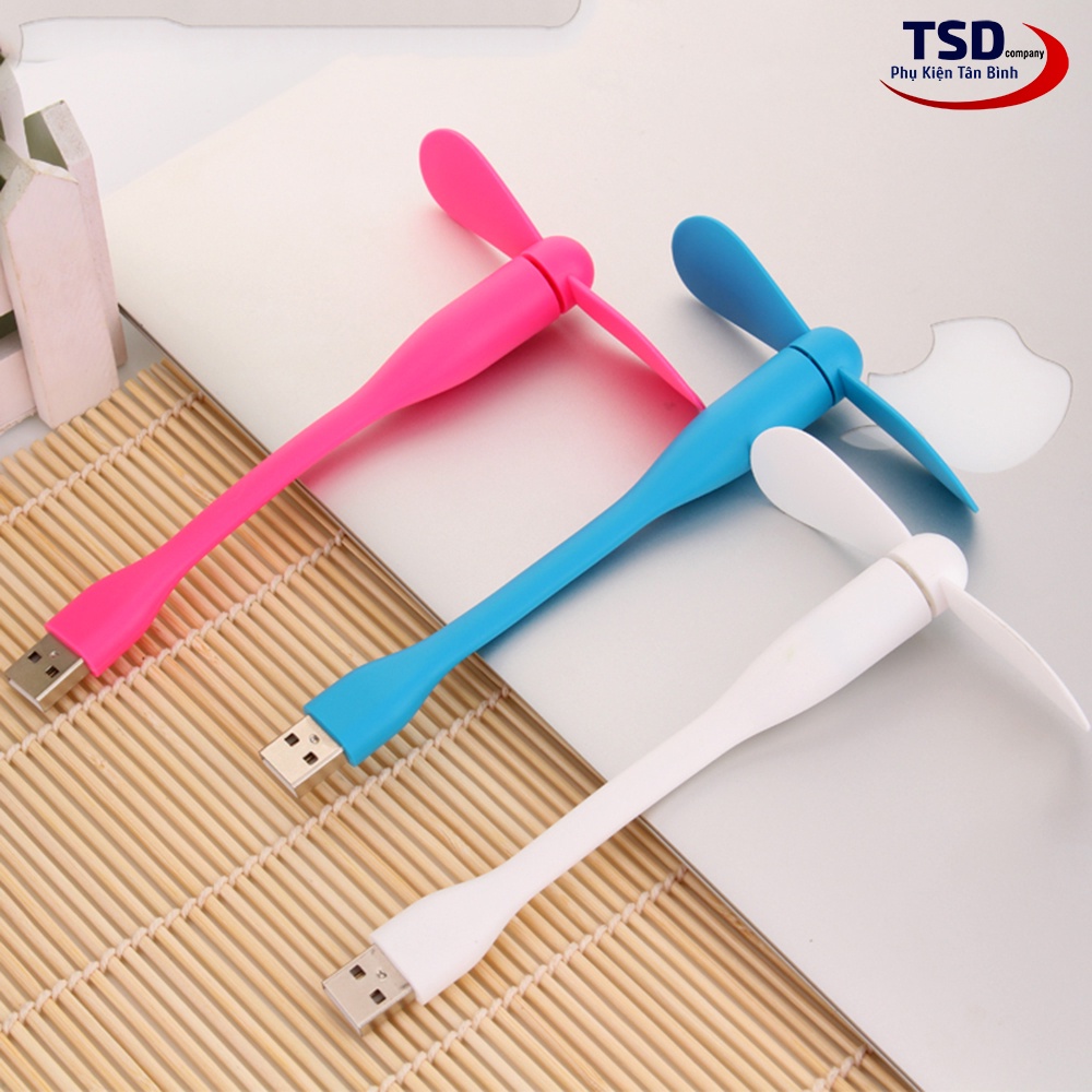 [Mã ELHA22 giảm 5% đơn 300K] Quạt USB Rời 2 Cánh Gắn Máy Tính, Pin Dự Phòng - Uốn Cong 360 Độ