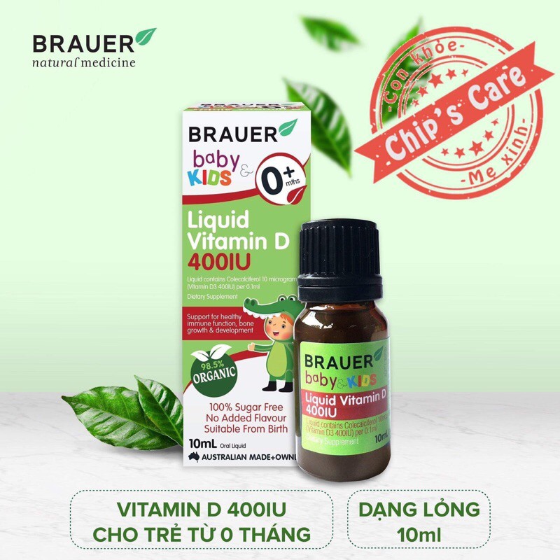 Vitamin D Brauer Liquid cho bé từ sơ sinh