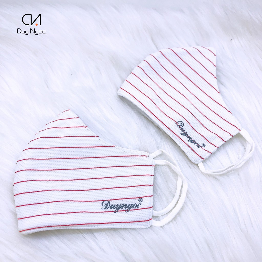 Khẩu Trang Vải Red Line Duy Ngọc Cao Cấp, hàng chính hãng chất liệu vải cotton, 3 lớp dày dặn, chống năng hiệu quả(7444)