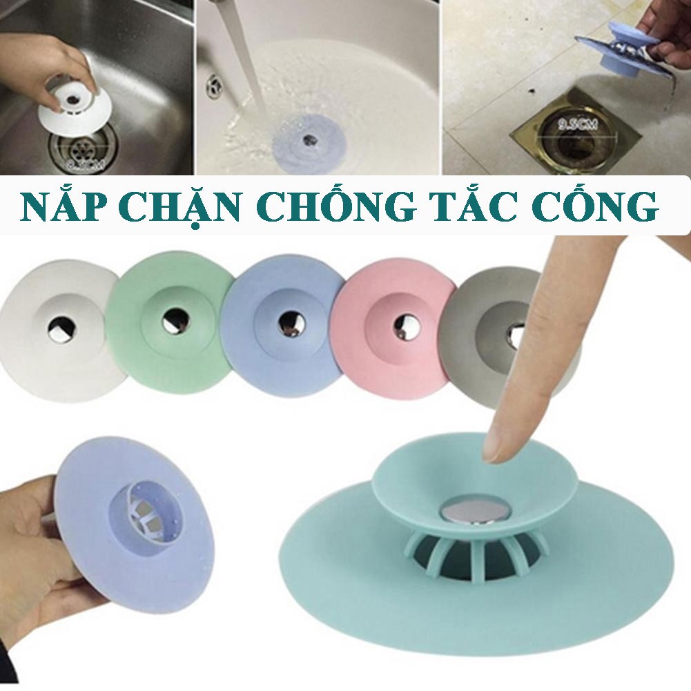 Nắp Đậy Bồn Rửa Chén, Nắp Đậy Lỗ Thoát Nước Silicon Khử Mùi Hôi Chống Tắc Nghẽn