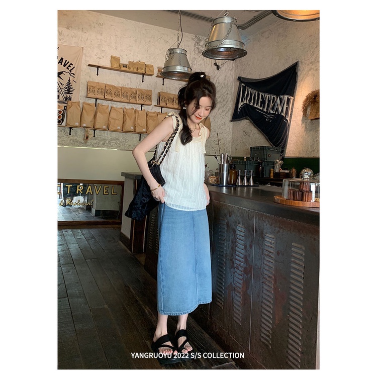 Áo Không Tay Thiết Kế Mỏng Thời Trang Mùa Hè Theo Phong Cách Pháp Cho Nữ