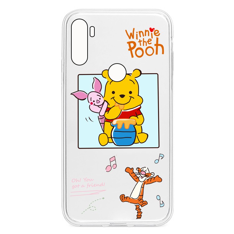 Ốp lưng đủ dòng Vsmart Joy 1/Joy 2+/Joy 4/Active 3/Bee/Live/Live 4/...Silicone trong in hình Gấu Pu