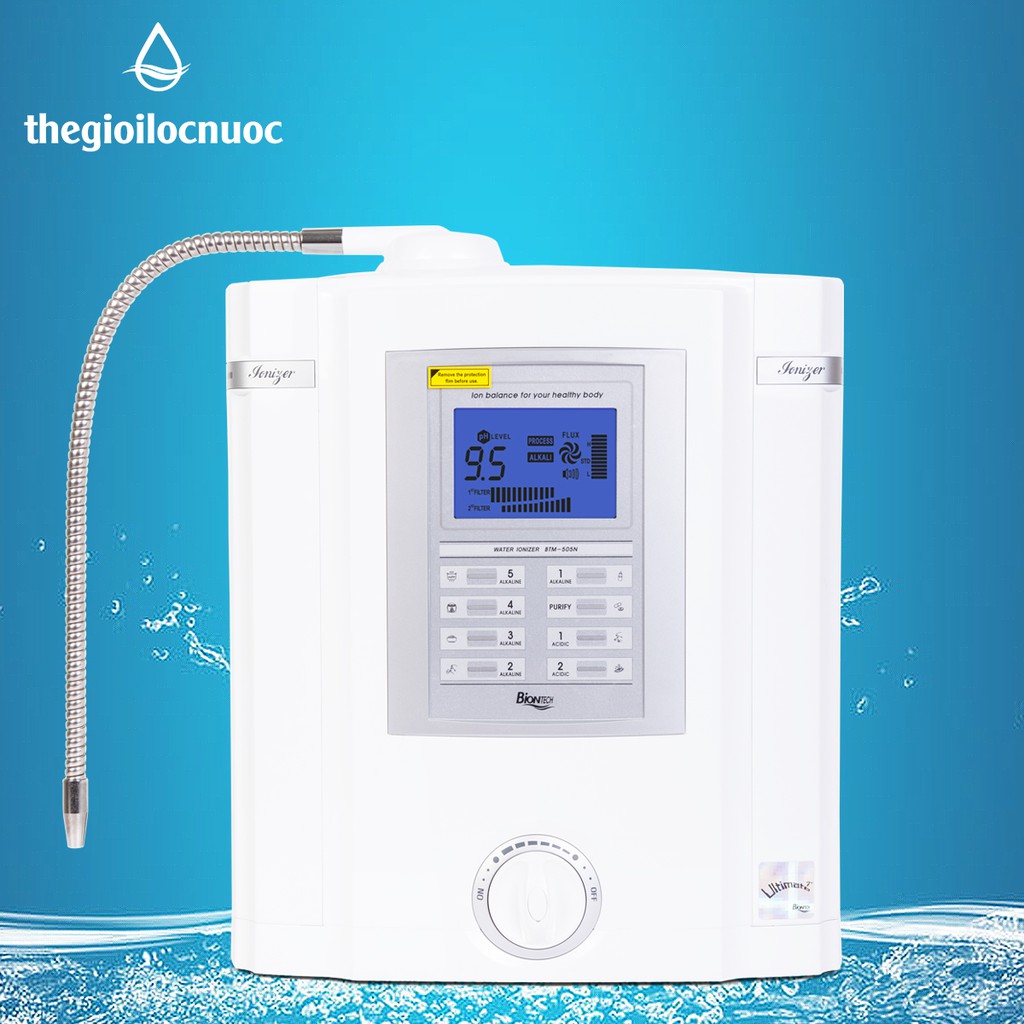 [Máy tạo nước Pi Biontech BTM-505N] - Công Nghệ Điện Giải - FDA - 8 loại nước - Tốt Cho Sức Khoẻ - Thế Giới Lọc Nước