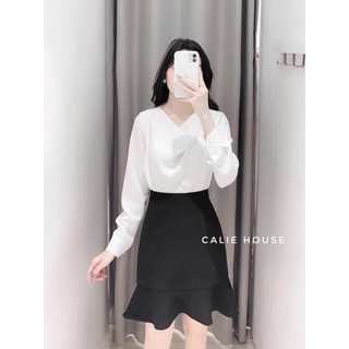 ÁO SƠ MI LỤA CỔ ĐỔ