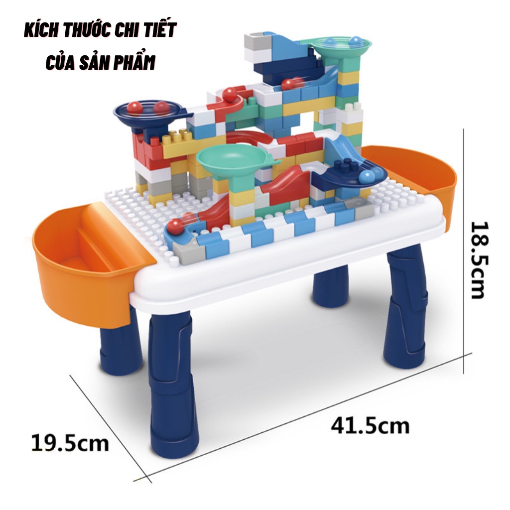 Bộ bàn Lego, đồ chơi xếp hình, lắp ráp lego, bàn bóng trượt, giúp bé phát triển tư duy