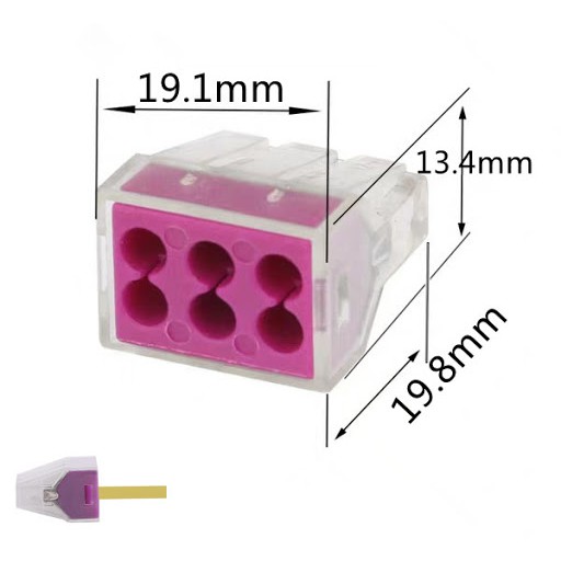 combo 5 chiếc cút nối KV773-104 (4 dây) hoặc KV773-106 (6 dây) - Nối nhanh không cần kìm bấm