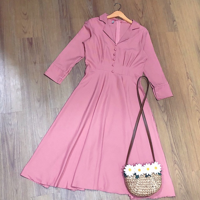 Đầm váy sơ mi tay dài 2 màu (kèm hình thật) | BigBuy360 - bigbuy360.vn