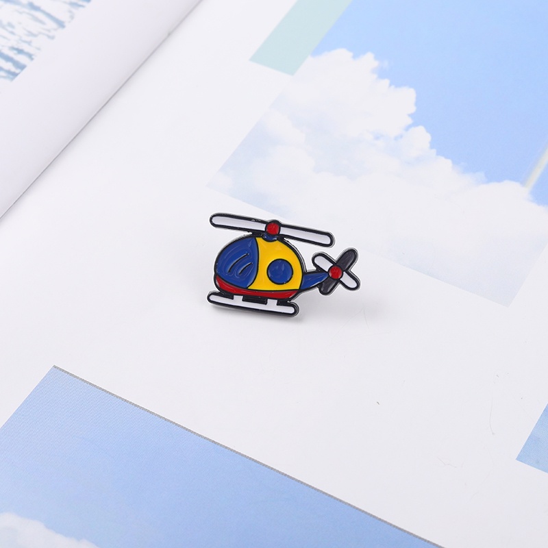 Ghim Cài Áo Hình Máy Bay Trực Thăng Hoạt Hình Đáng Yêu