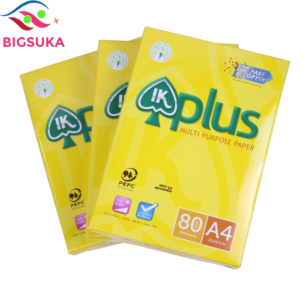 Giấy A4 IK Plus 80gsm 500 tờ - Chính hãng Indonexia BIGSUKA