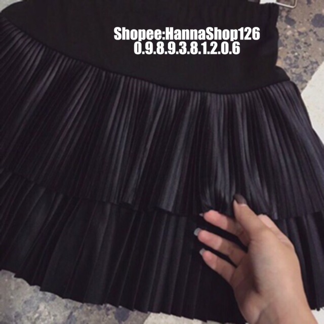 Chân váy li tăm 2 tầng hàng sịn Quảng Châu❤️